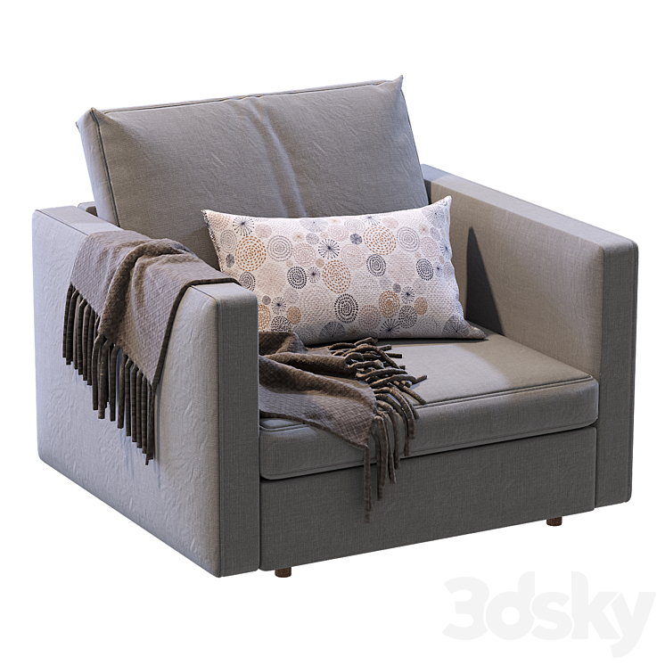 Armchair harris by west elm Arm chair 3D model