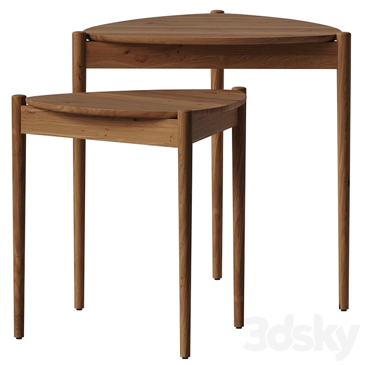 Retro Tripod Nesting Tables West Elm Table 3D model