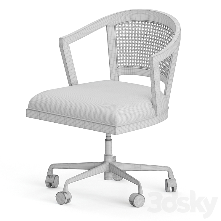 Cane hot sale desk chair