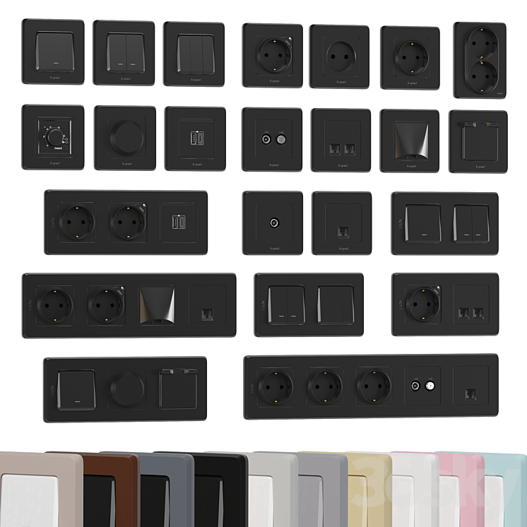 Legrand Inspiria Set 01 - Miscellaneous - 3D model