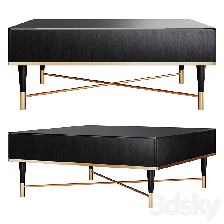 Domayne Angsana Coffee Table Sideboard & Chest of drawer 3D model