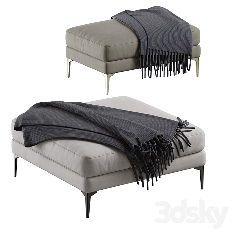 West Elm Andes Ottoman Other soft seating 3D model