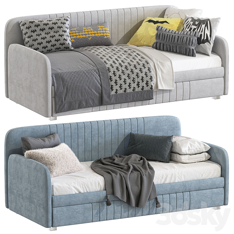 Aaru upholstered twin 2025 daybed with trundle