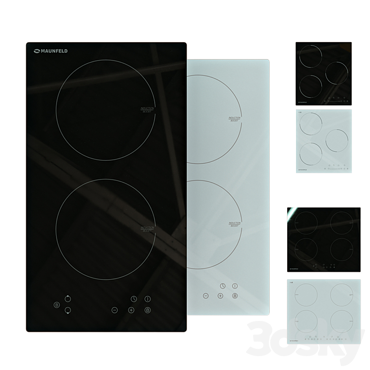 Collection of Maunfeld cooking hobs - Kitchen appliance - 3D model