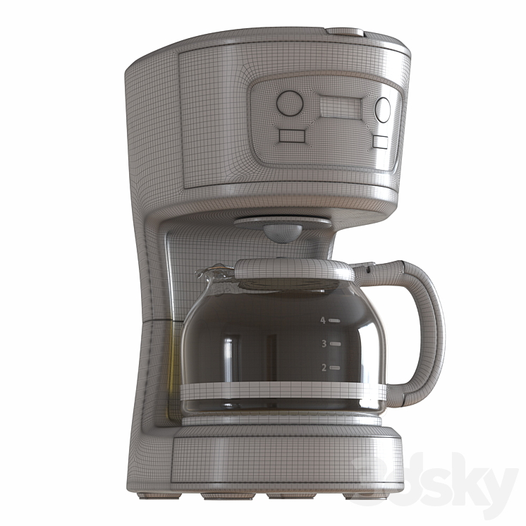 Coffee maker Kitfort KT-738 - Kitchen appliance - 3D model