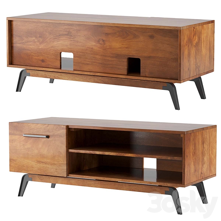 Lucien TV Stand Mango Wood Sideboard & Chest of drawer 3D model