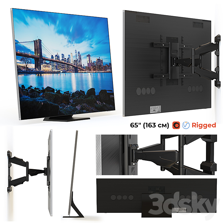 65" LED TV Samsung QE65Q950TSUXEN - TV - 3D model