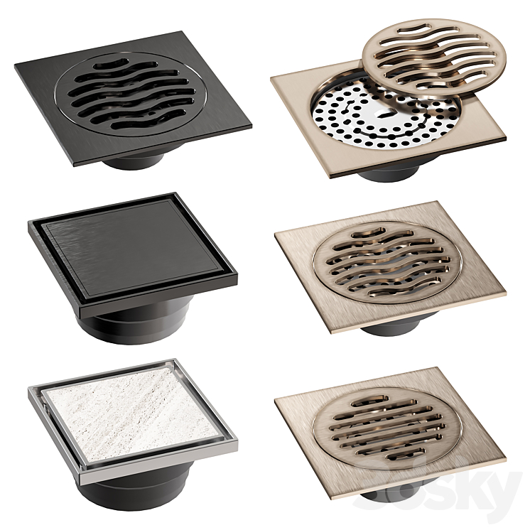 Drain - Bathroom accessories - 3D model