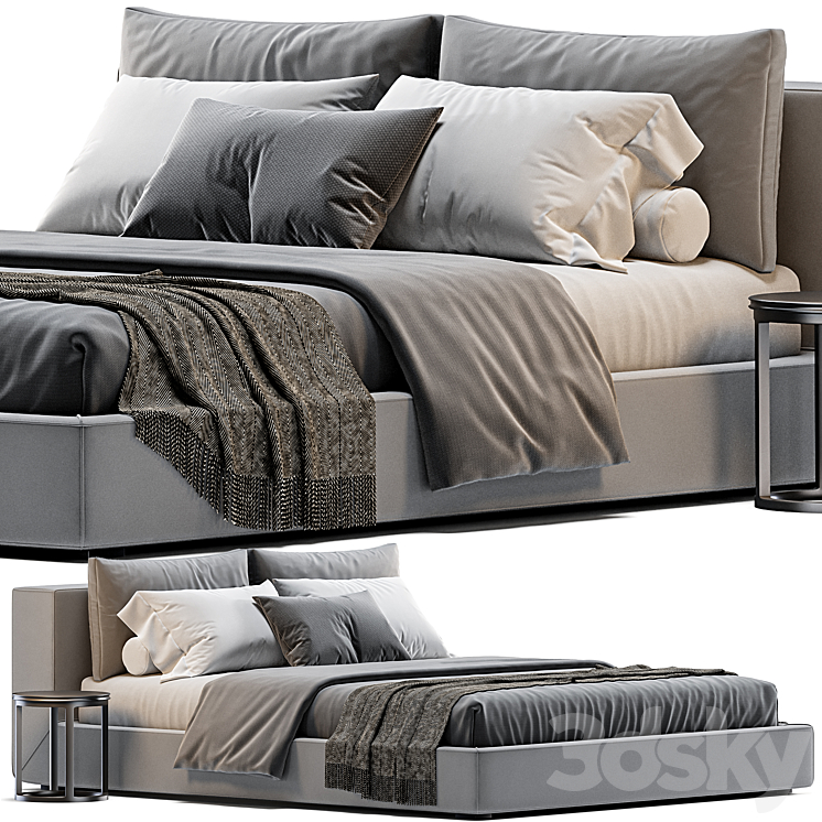 Restoration Hardware Cloud Platform Bed_vol 02 Bed 3D model