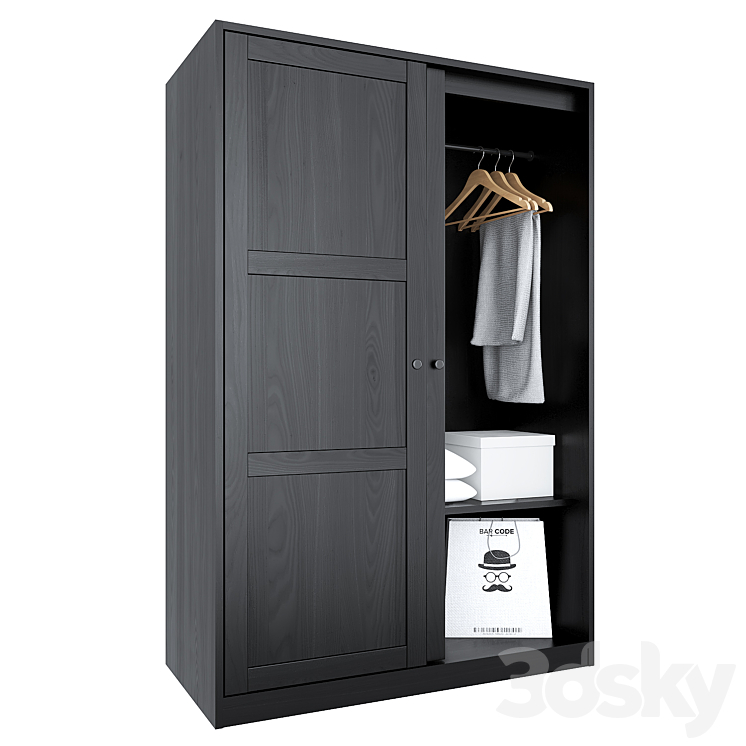 IKEA Rakkestad Sliding Doors Wardrobe & Display 3D model