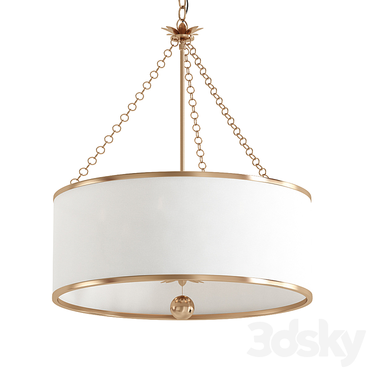 Olive leaf drum shade clearance chandelier