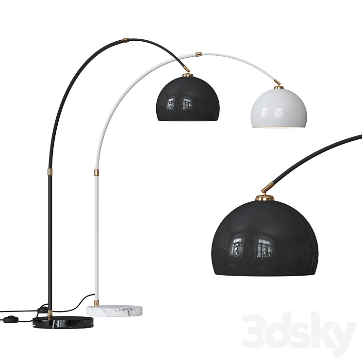 Bow Large Arc Overreach Floor Floor lamp 3D model
