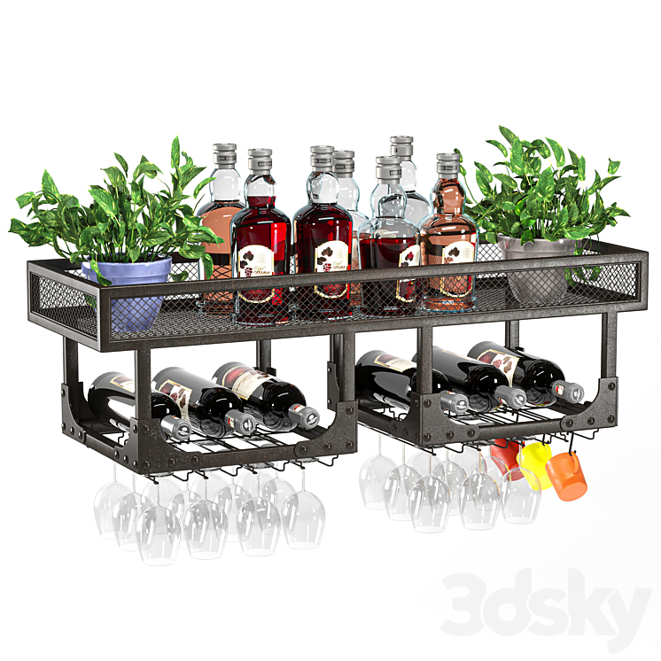 bar rack n2 Other kitchen accessories 3D model