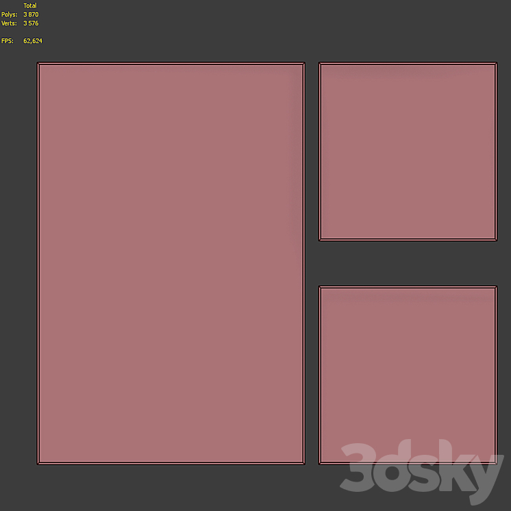 Picture Frame Set 446 Frame 3D model