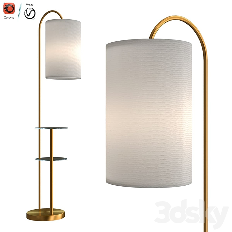 Deco Shelf Floor Lamp - Floor lamp - 3D model
