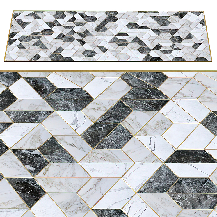 Geometry Modern Marble Floor / Geometric marble floor Other