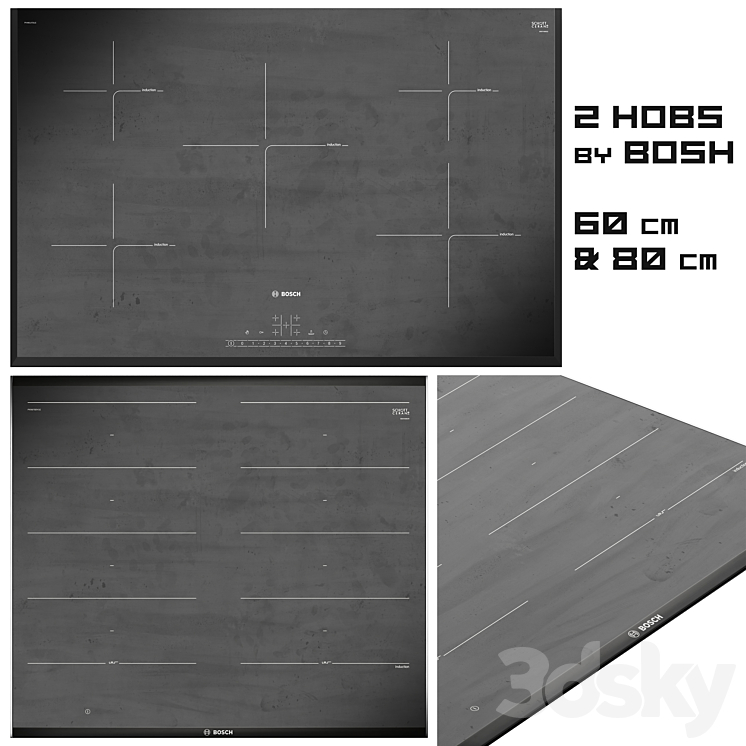 103 Bosch Induction hobs Kitchen appliance 3D model