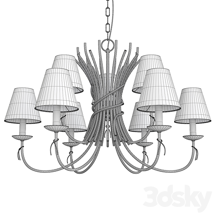 Ceiling silver sculpture chelsom Pendant light 3D model