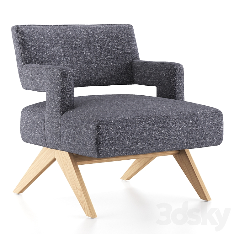 Four Hands / Darlene chair Thames slate Arm chair 3D model