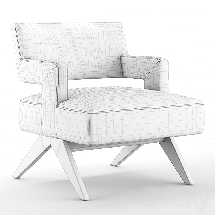 Four Hands / Darlene chair Thames slate Arm chair 3D model
