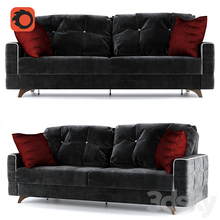 Soho sofa bed - Sofa - 3D model