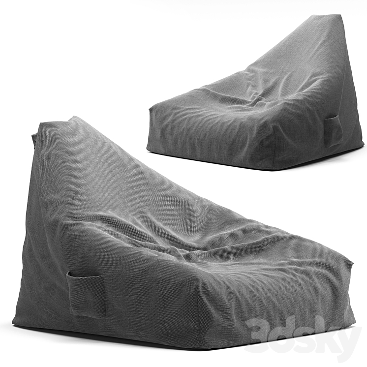 Zara Home Cotton Pouf 1 Arm chair 3D model