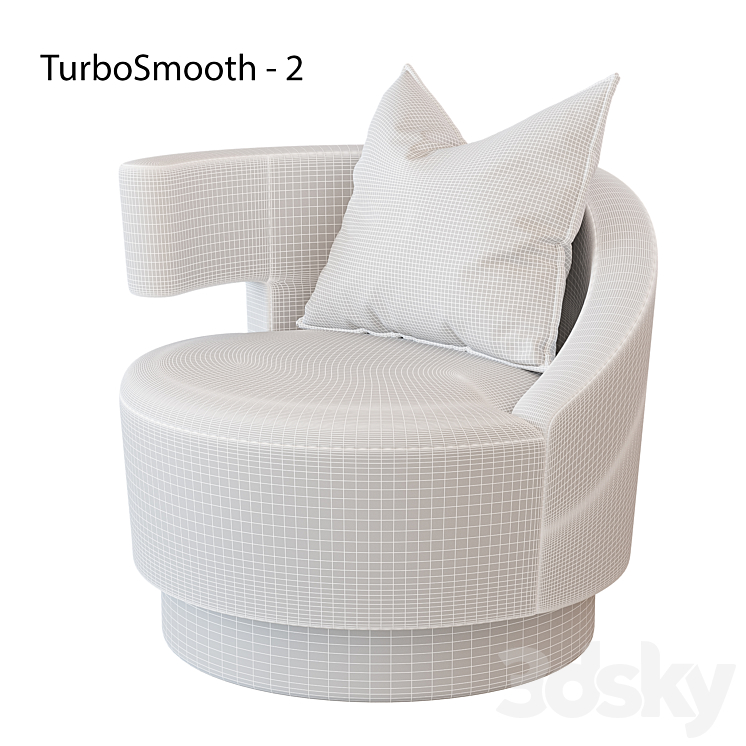 Dania Furniture Wynne Swivel Chair Arm chair 3D model