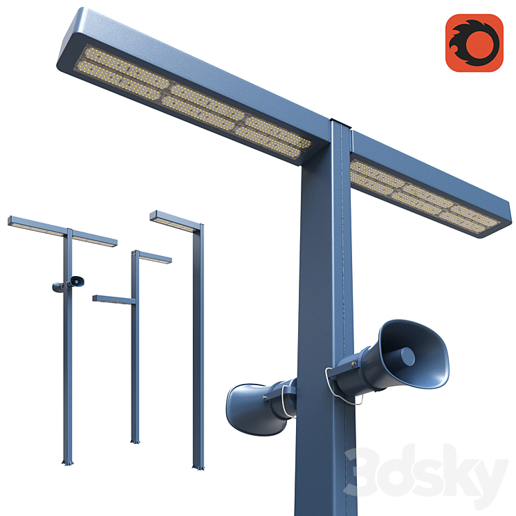 Street lamp MCD Street lighting 3D model