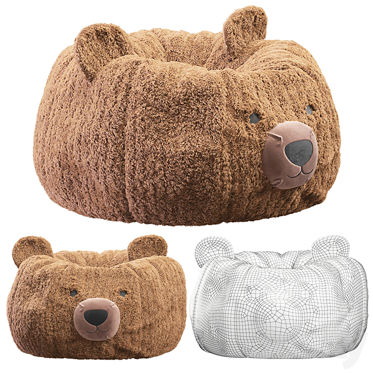 Pottery Barn Bean Bag Koala Bear Kitty Miscellaneous 3D model