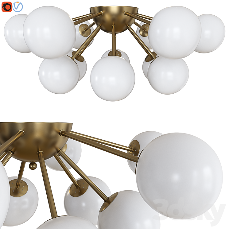 Freya Alexis FR5120CL-12G - Ceiling lamp - 3D model