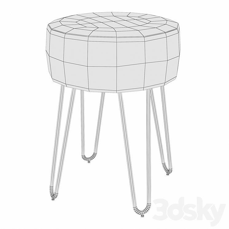 Foerster metal vanity shop stool