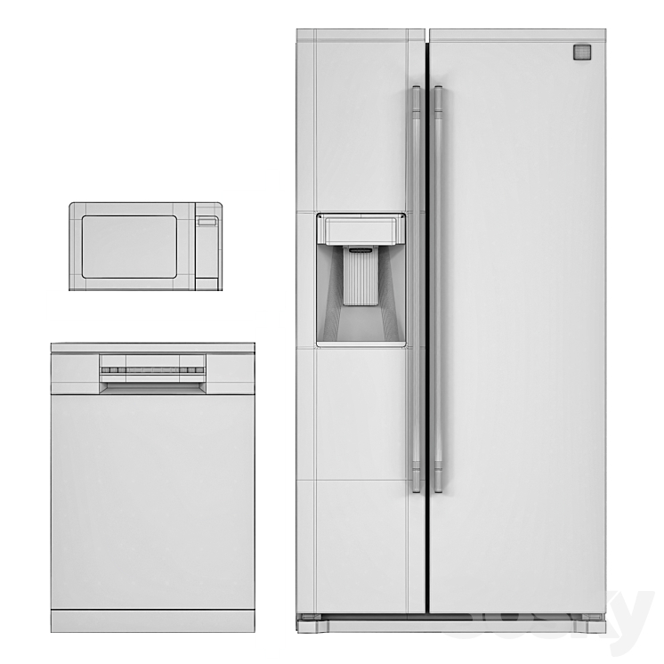 Daewoo Appliance Vol 01 Kitchen appliance 3D model
