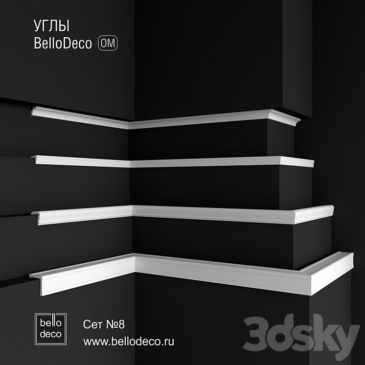 Corners Bello Deco U1 - U4 - Decorative plaster - 3D model