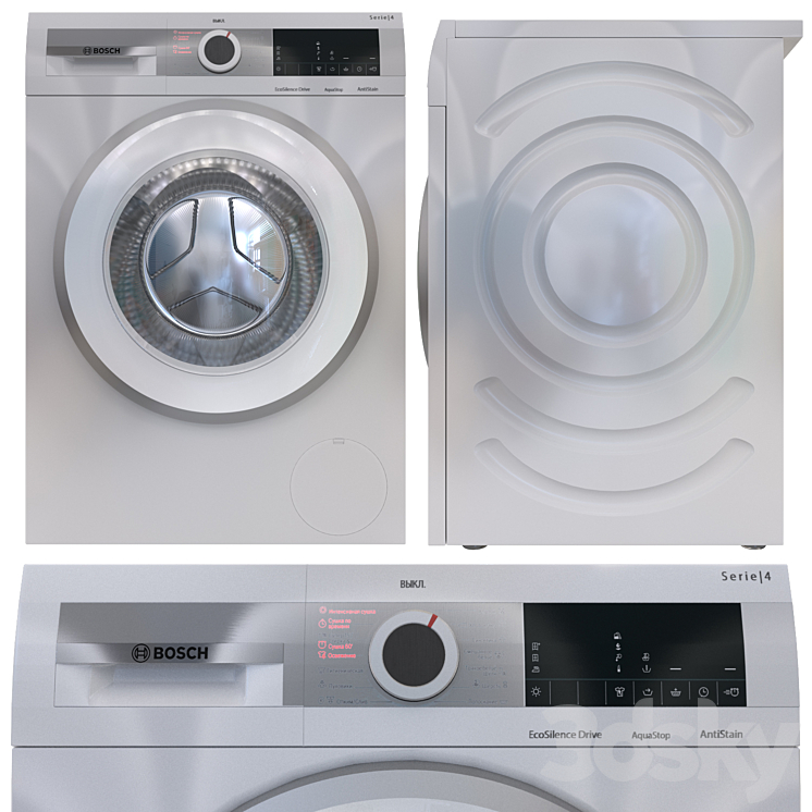 Washer-dryer Bosch Serie 4 WNA254XWOE - Household appliance - 3D model