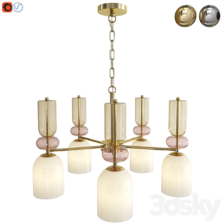 Pendant chandelier Lumion Gillian 5235/5. 4589/5 - Pendant light - 3D model