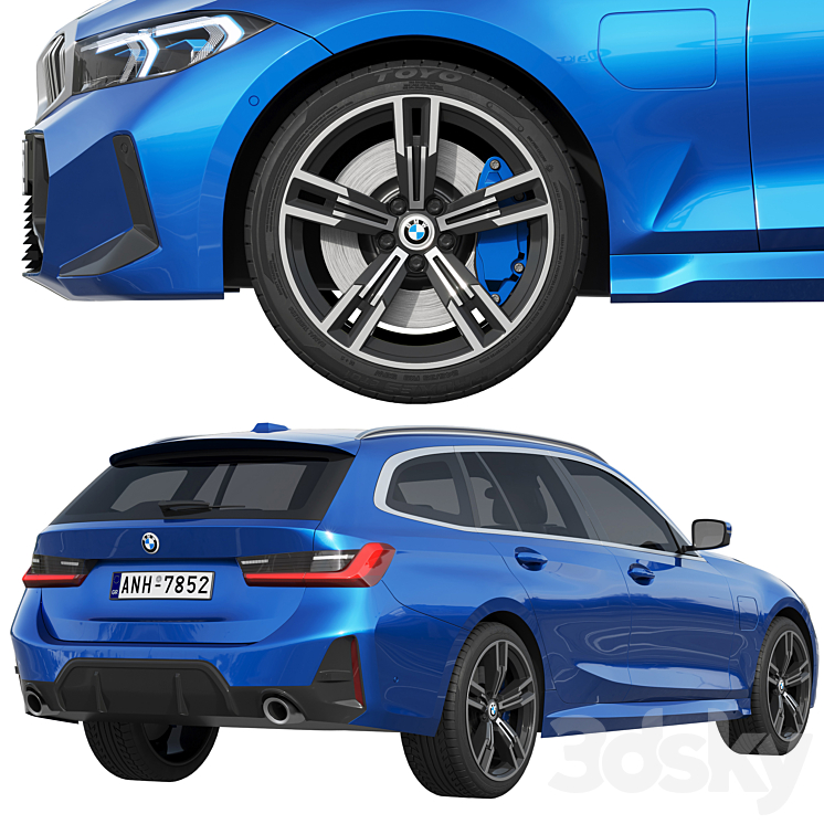 BMW 3 Series Touring 2022 - Transport - 3D model