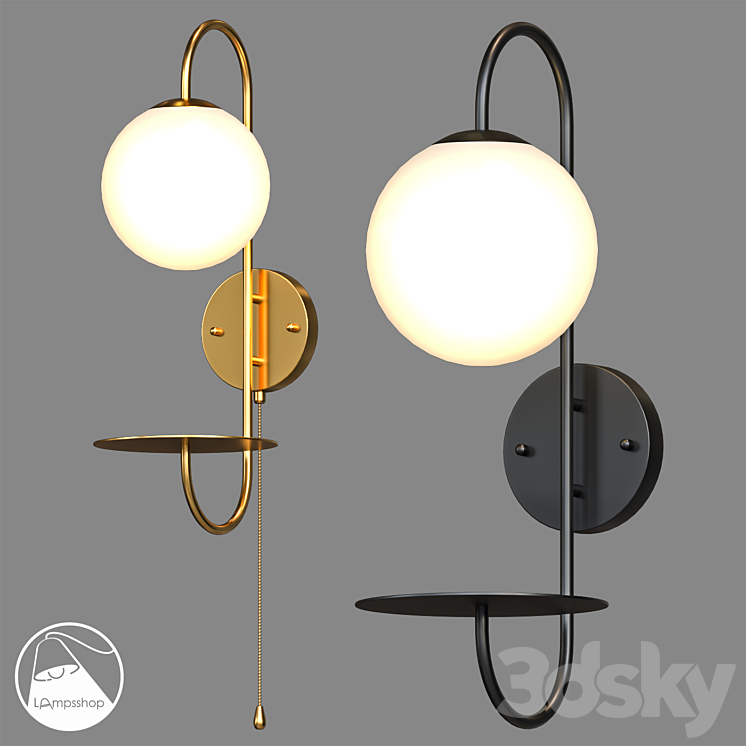 LampsShop B4359 Sconce Deero Wall light 3D model