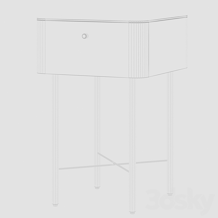 Made Christo Bedside Table Sideboard & Chest of drawer 3D model
