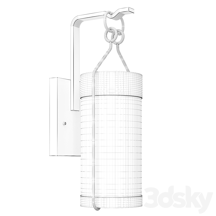 Markham Outdoor Coastal Wall Light Street lighting 3D model