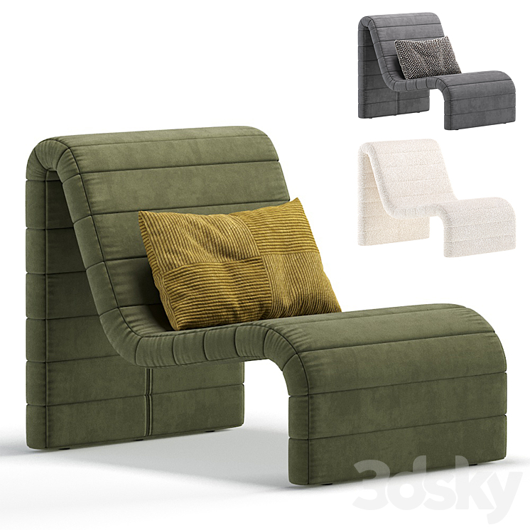 Coco Republic Zurich Occasional Chair 3 Colors Version Arm chair