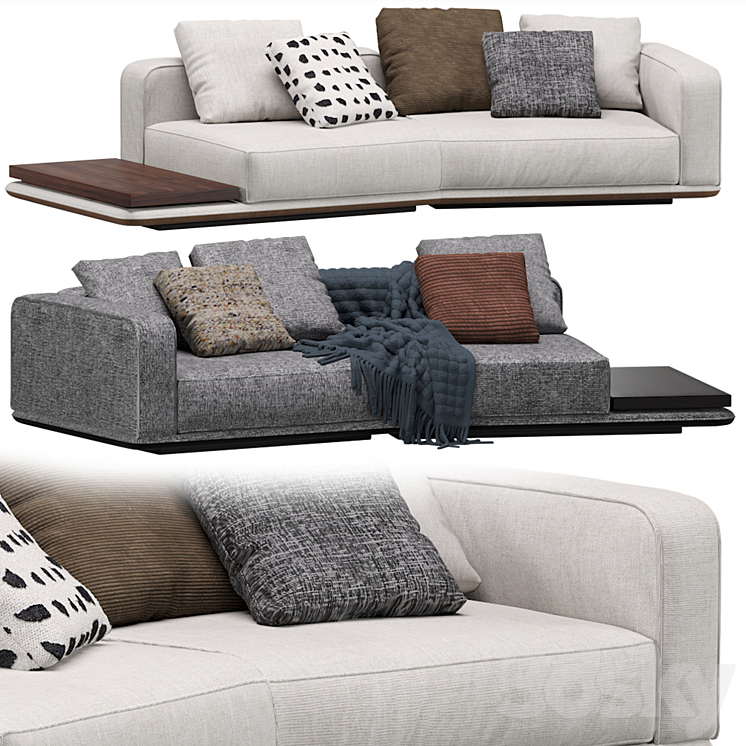 Minotti Horizonte Modular Sofa 07 - Sofa - 3D model
