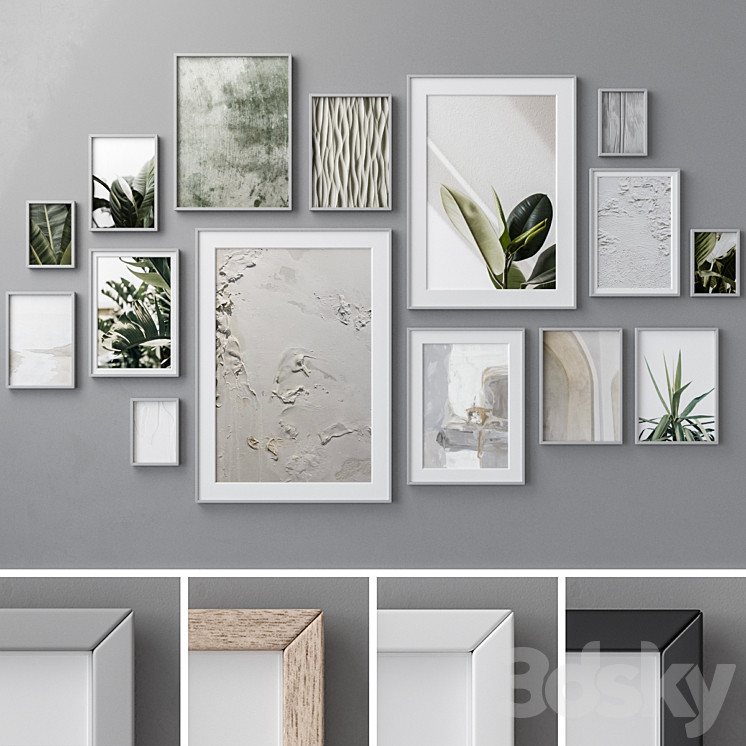 Set Of Large Wall Paintings 2025 Frame 3D Model 4342384.62d5927459153