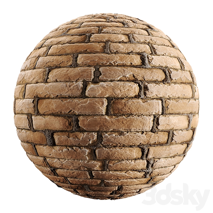 Old Brick 001 Texture - Brick - 3D model