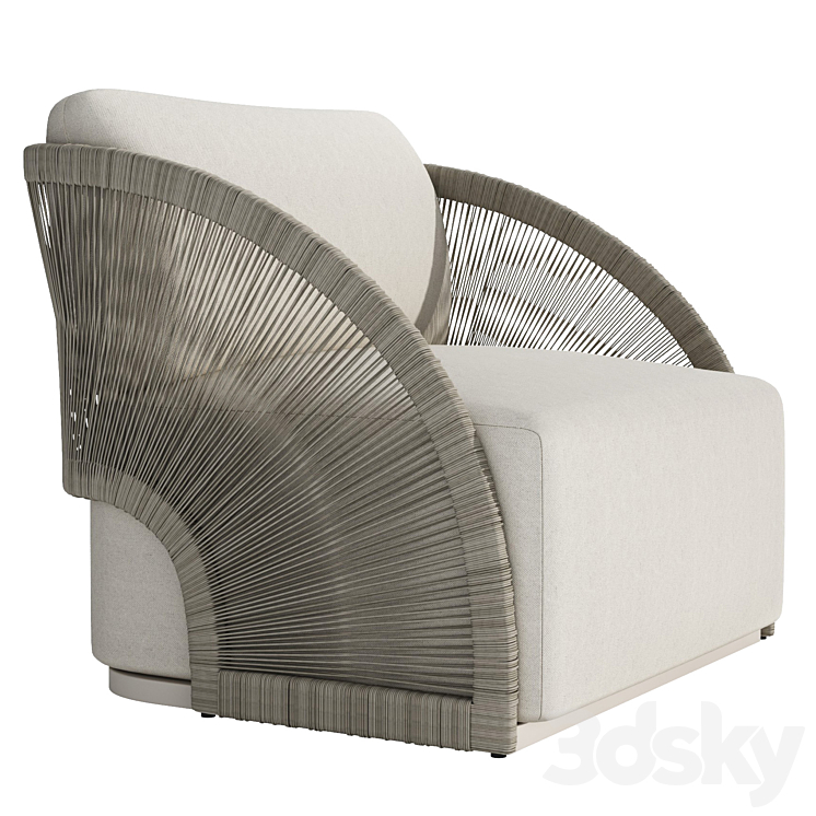 pavona lounge chair RH Arm chair 3D model