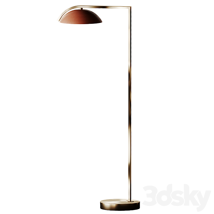 BELGRAVE WHITE GLOBE FLOOR LAMP Gold and Black from CB2 Floor lamp