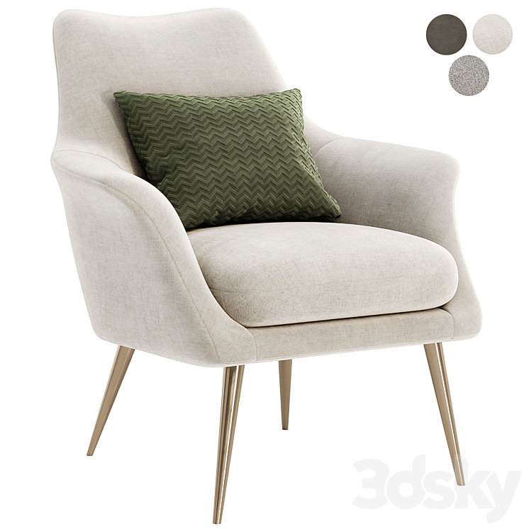 finley lounge chair - Arm chair - 3D model