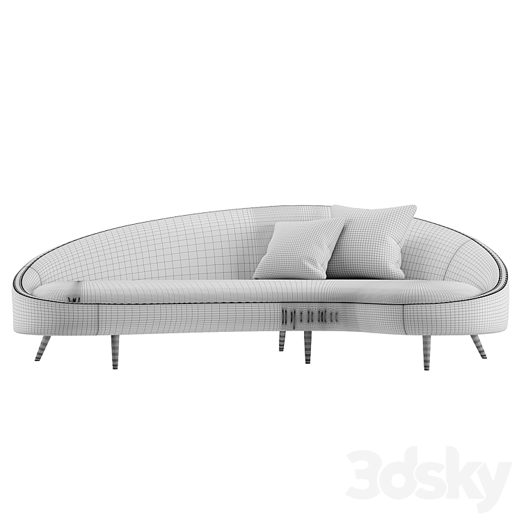 Ether Curved Sofa By Jonathan Adler