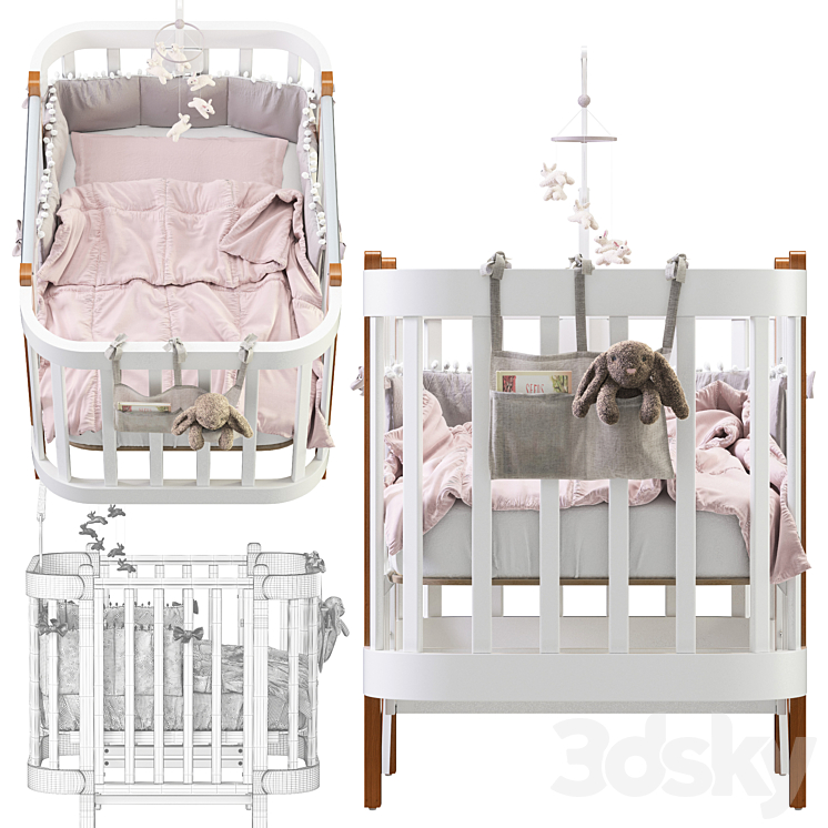 Transforming bed MOMMY LUX happy baby - Bed - 3D model