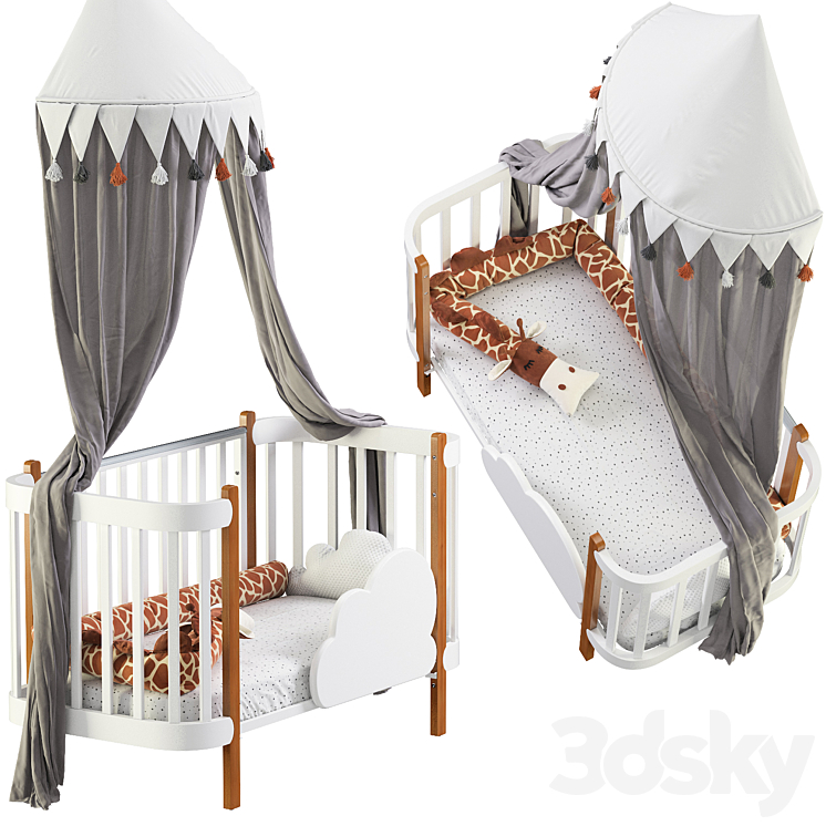 Transforming bed MOMMY LUX happy baby - Bed - 3D model