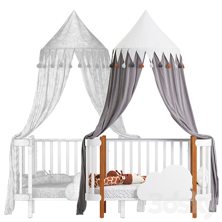 Transforming bed MOMMY LUX happy baby - Bed - 3D model